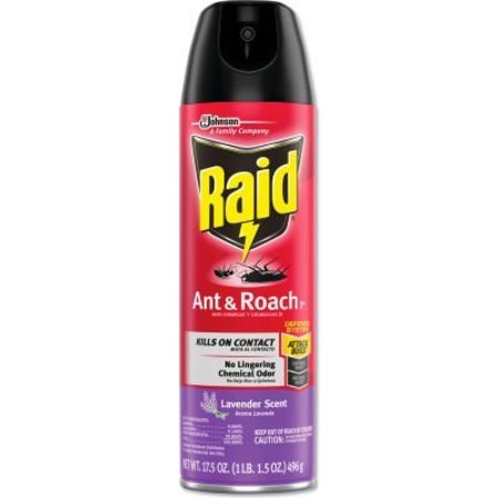 UNITED STATIONERS SUPPLY Raid, Ant and Roach Killer, 17.5 oz Aerosol, Lavendar SJN334632EA